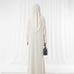 Harir Maqsood Beige Prayer Abaya – Attached Hijab Design