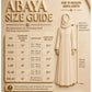 MSquare Fashion women's abaya size guide
