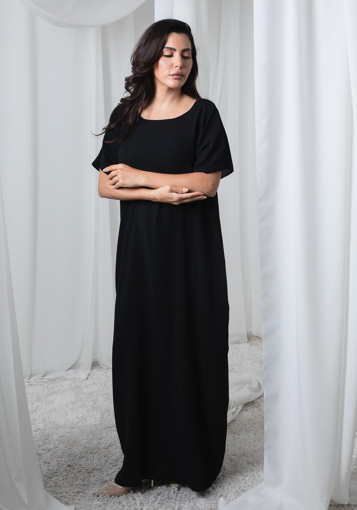Black CEY Fabric Under Dress, view 2