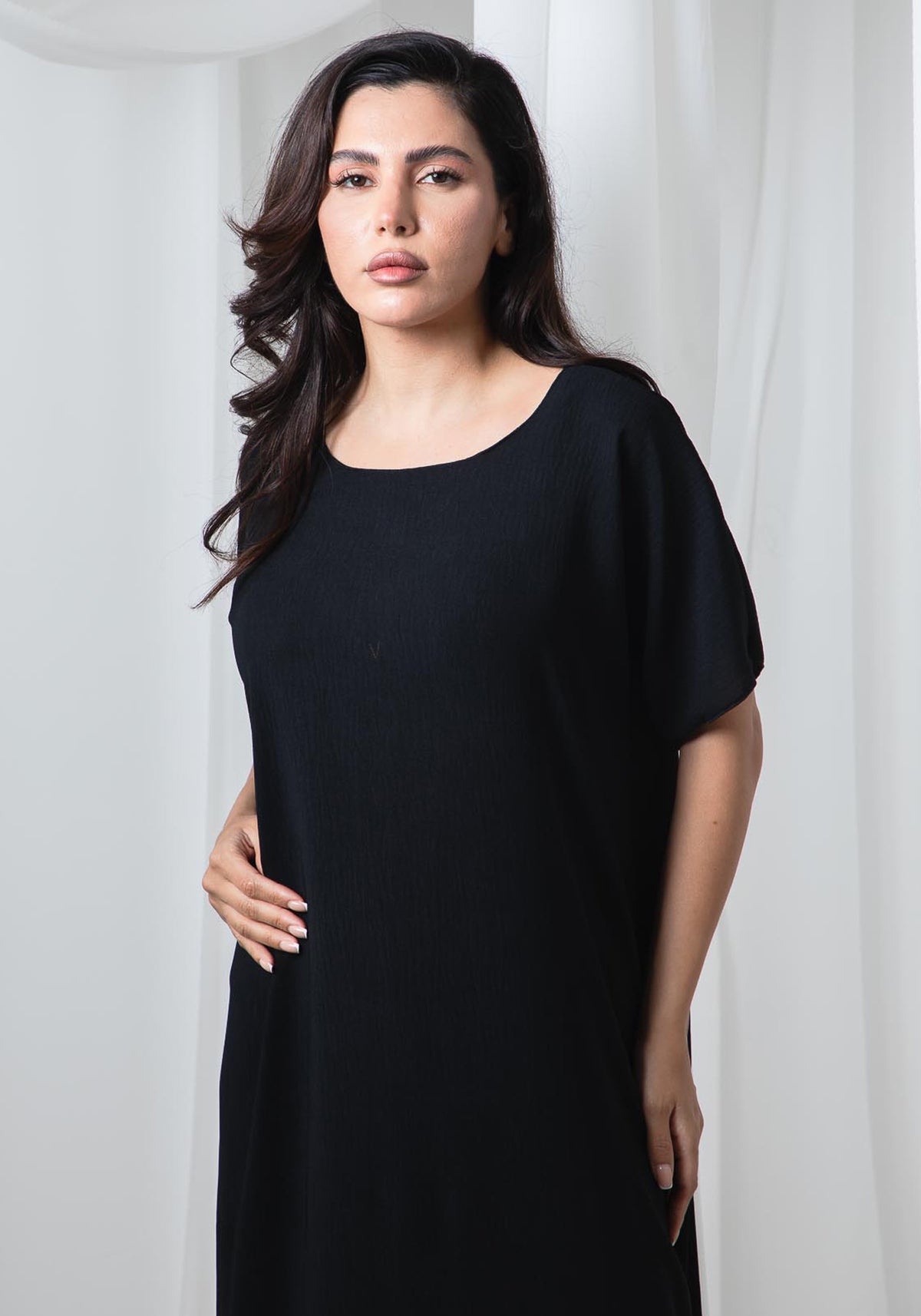 Black CEY Fabric Under Dress, view 3