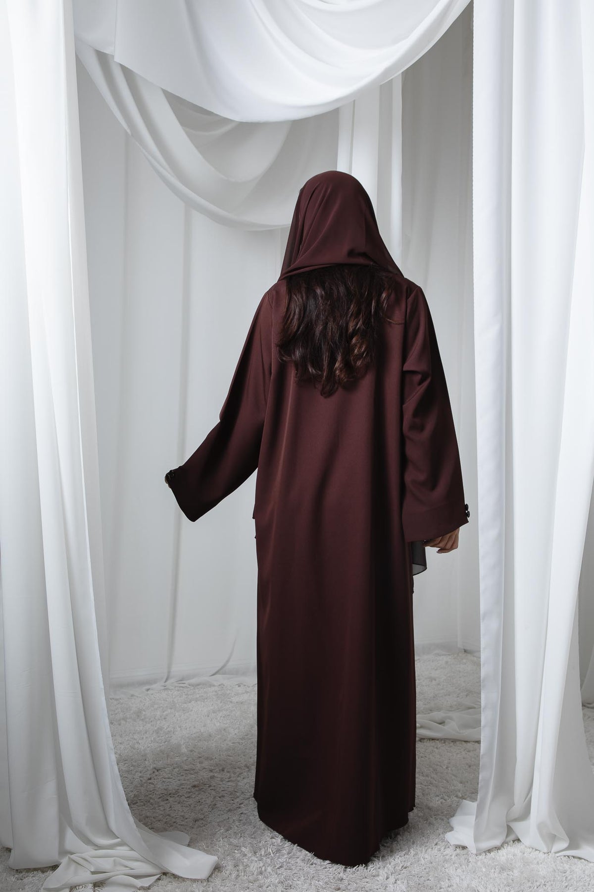 Chic Brown Elegance Abaya, view 4