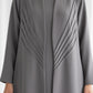 Sunburst grey pleated abaya in Barbie Cobra, photo 3