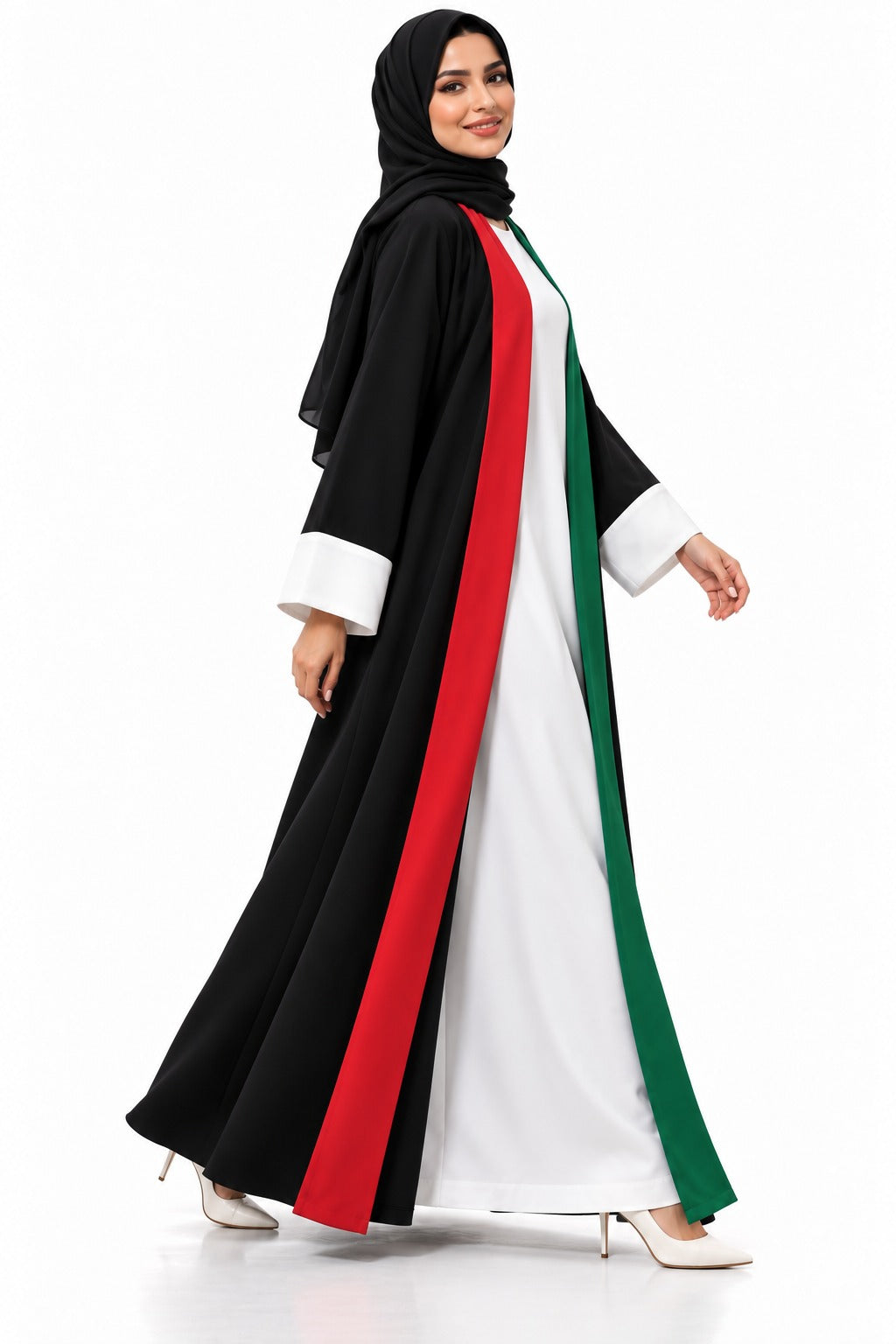 Women's National Day abaya, side view