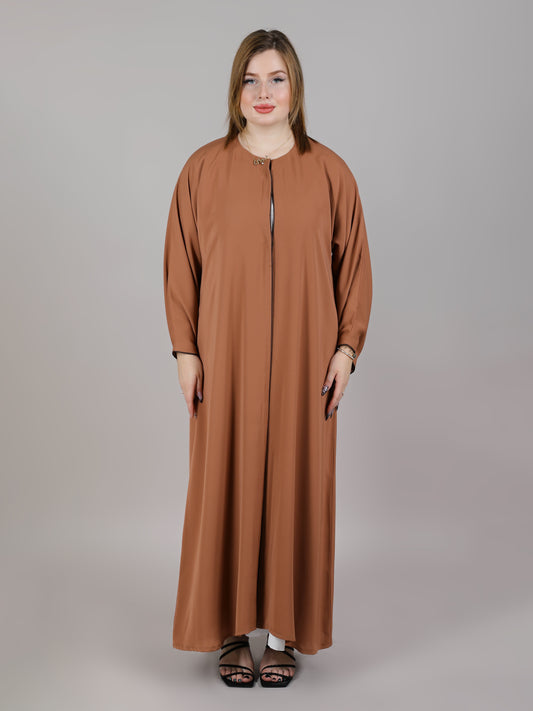 MSquare Fashion decent Brown Nida Abaya