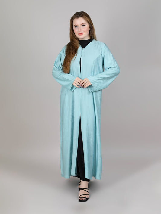 MSquare Turquoise Harir Maqsood Classic Open Abaya