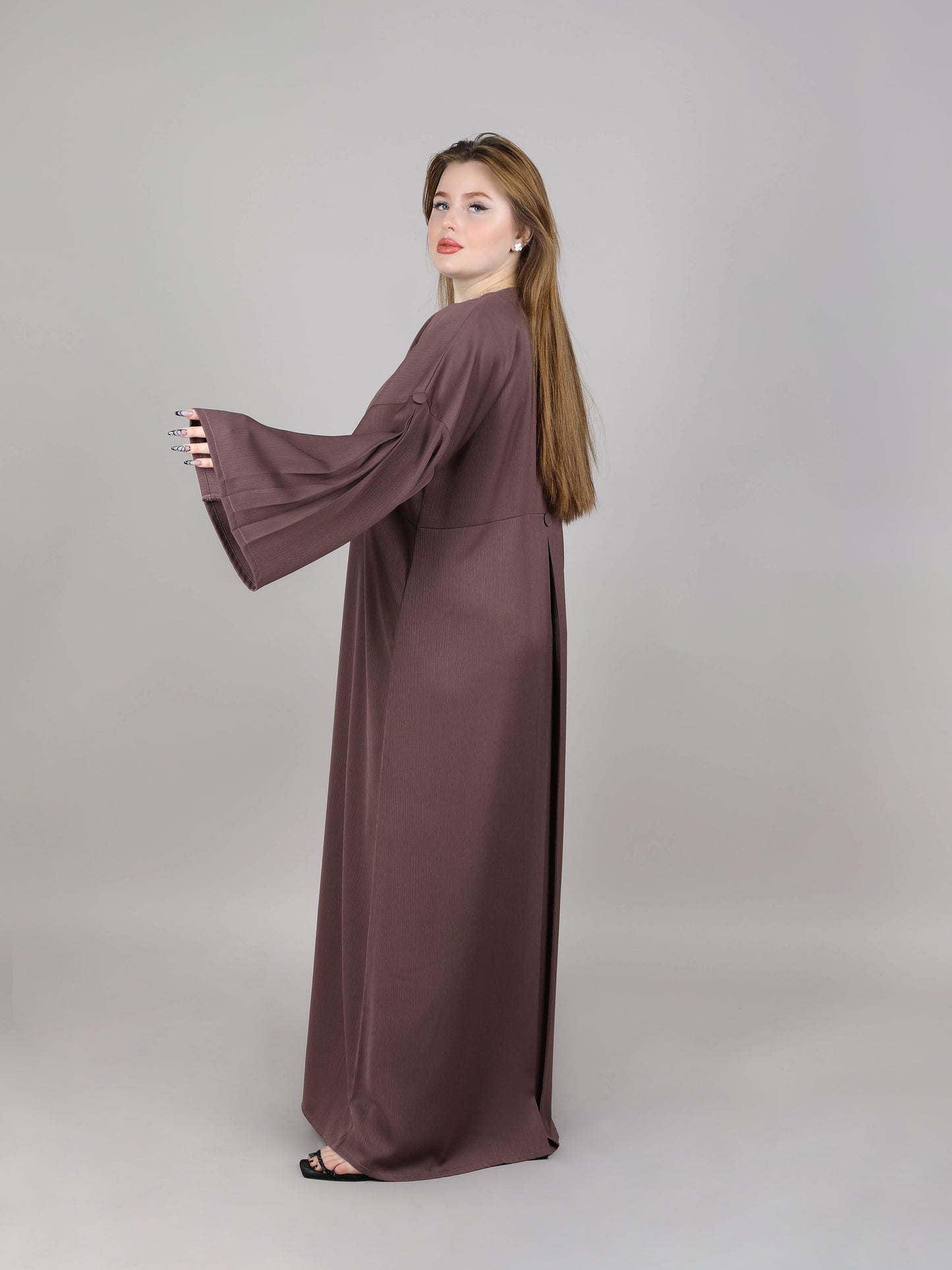 MSquare Fashion Brown Broad Sleeves