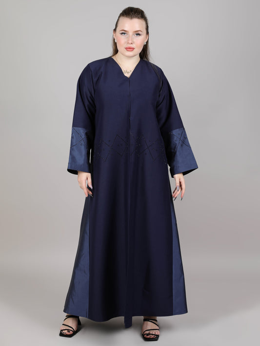 MSquare Fashion Blue Color Combinations Embroidered Abaya