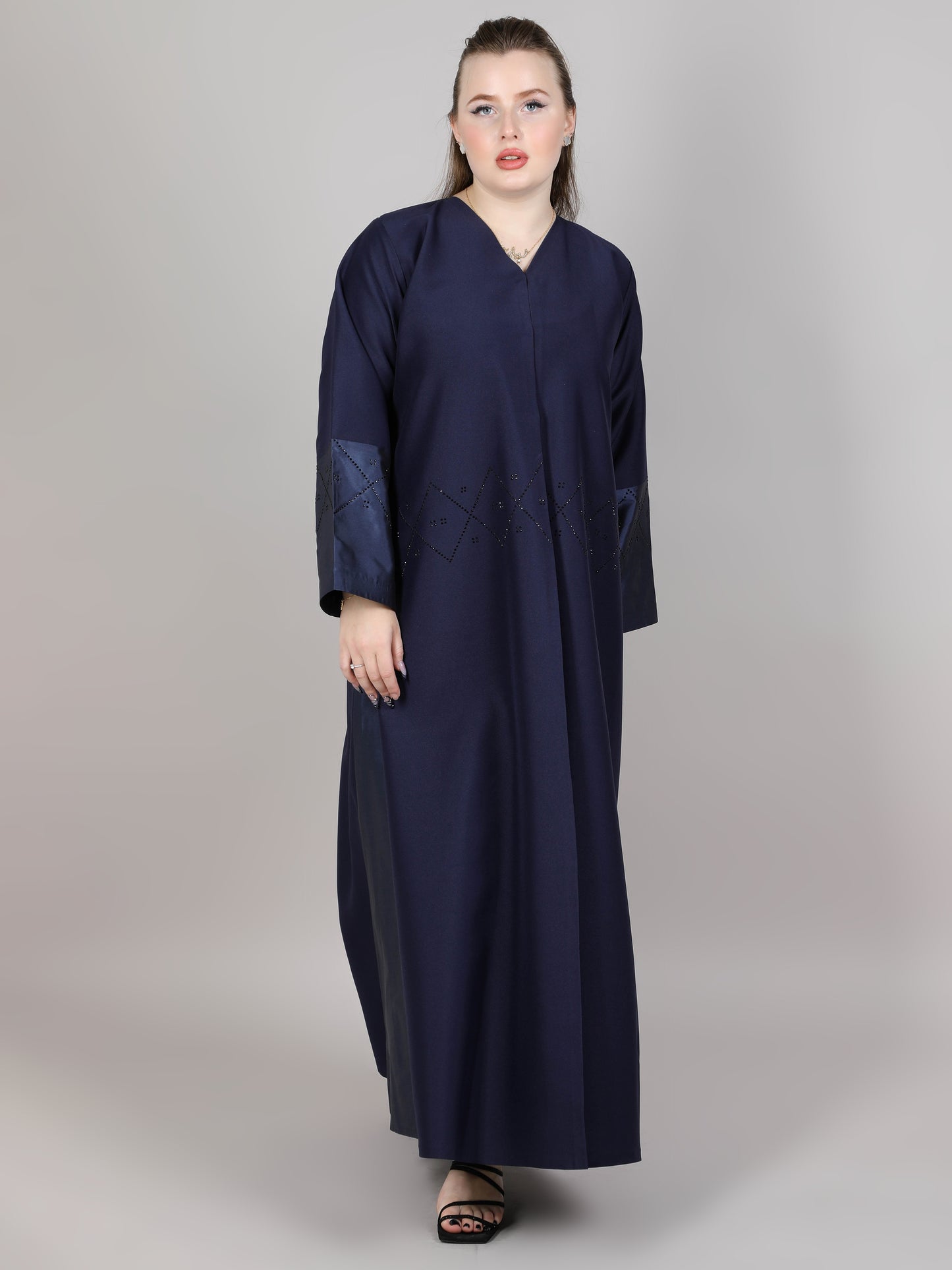 MSquare Fashion Blue Color Combinations Embroidered Abaya