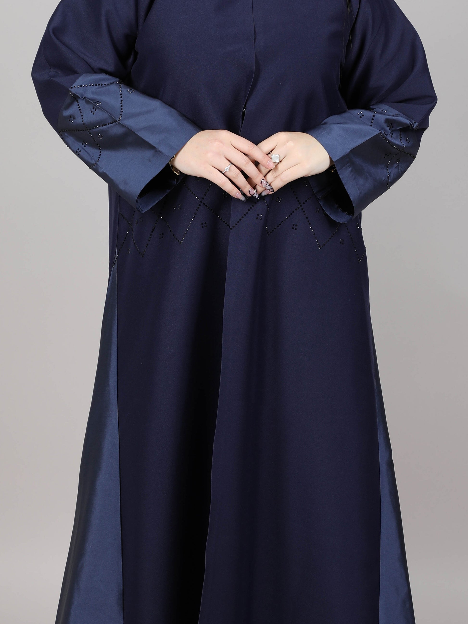 MSquare Fashion Blue Color Combinations Embroidered Abaya