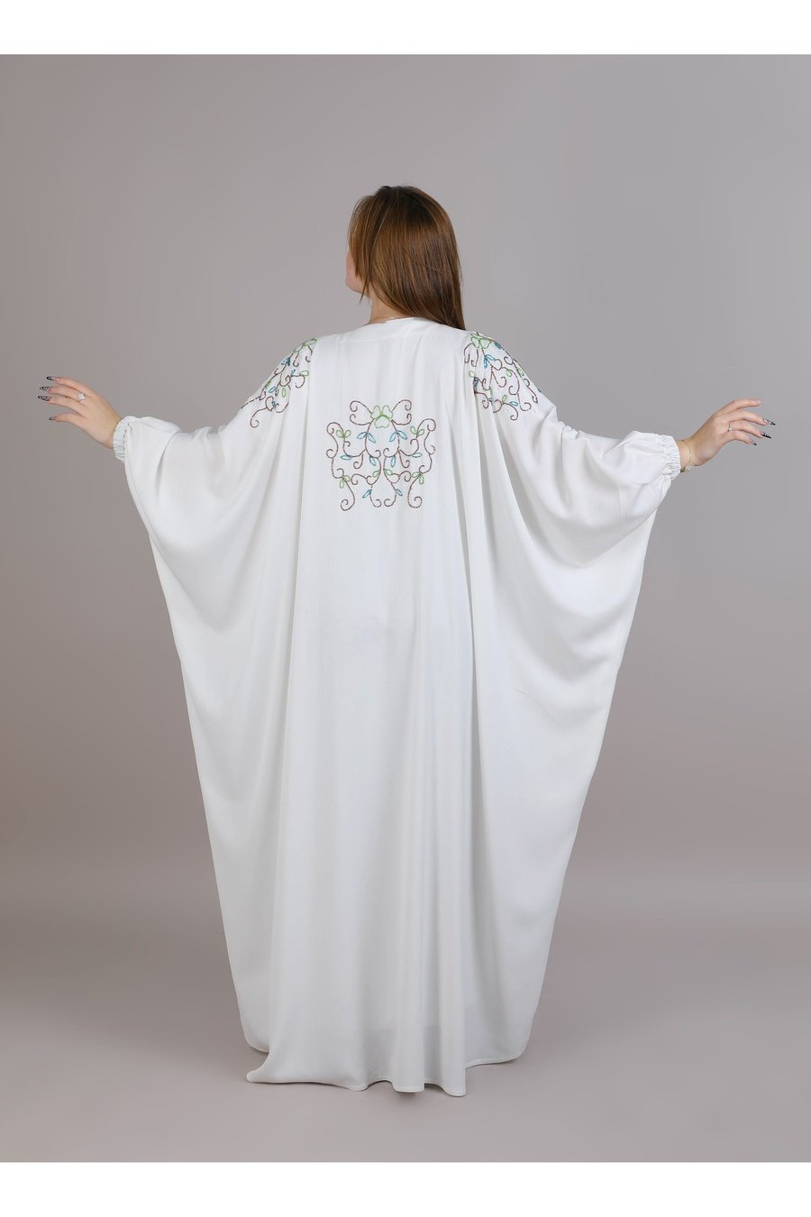 MSquare Fashion White Bisht Abaya