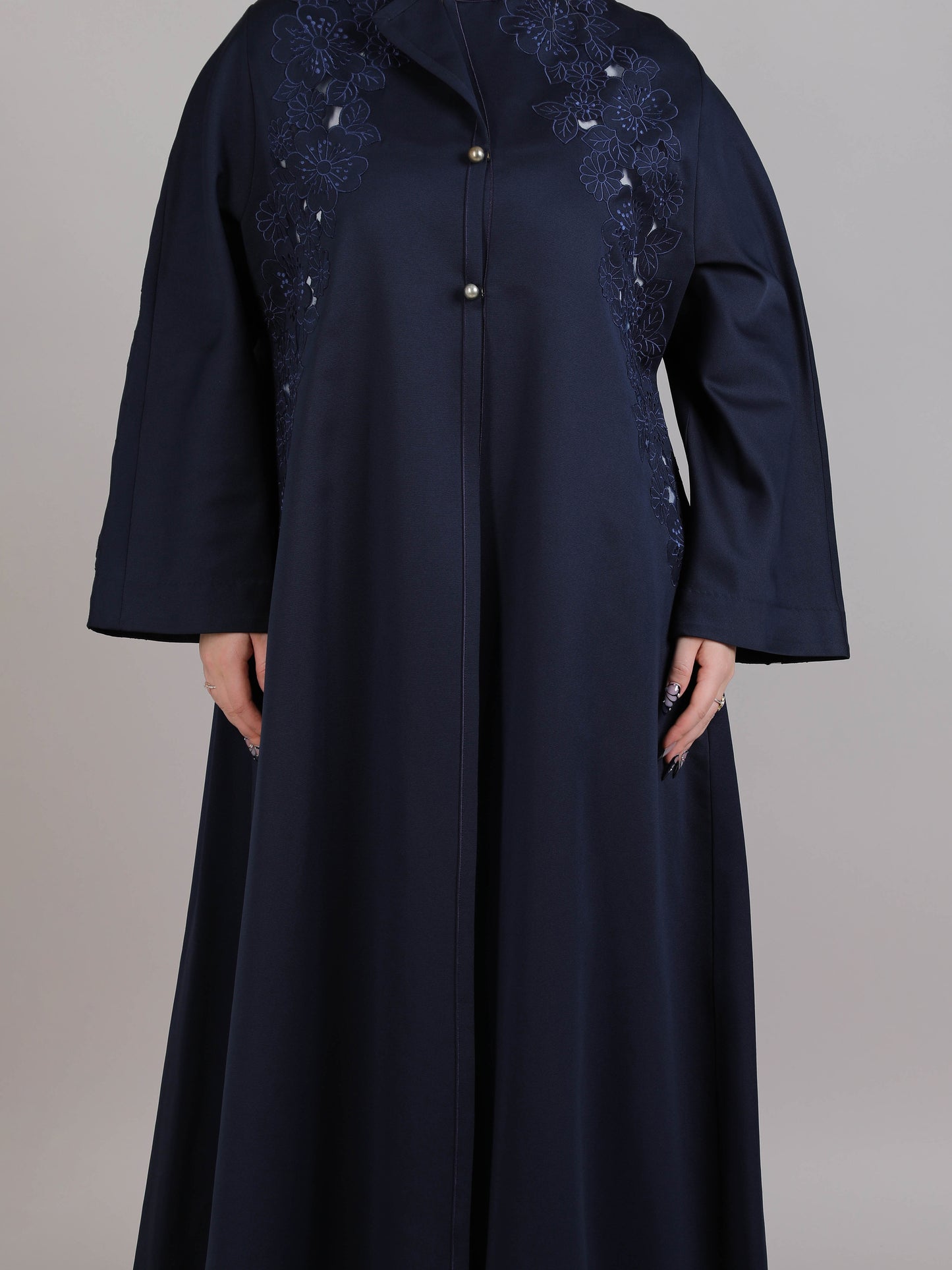 MSquare Fashion Navy Crepe Abaya